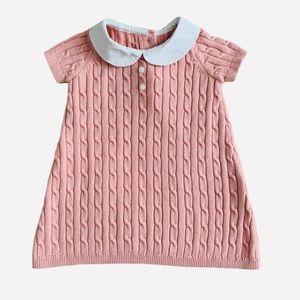 NWOT Hope & Henry Organic Cotton Baby Cable Knit Sweater Dress